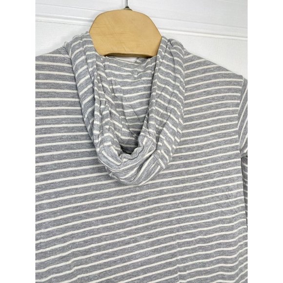 Lou &‎ Grey Women’s Hooded Bell Sleeve Dress Grey White Stripes Small - Picture 7 of 7